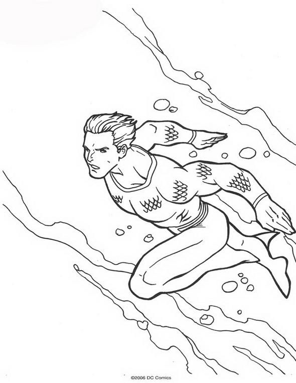 Aquaman de colorat p35