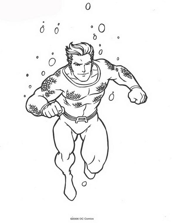Aquaman de colorat p37