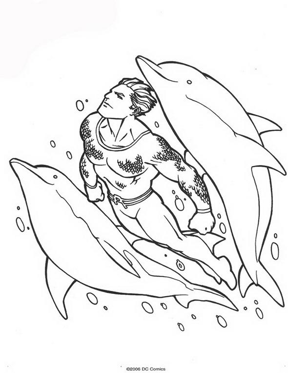 Aquaman de colorat p54