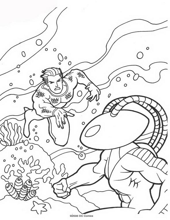 Aquaman de colorat p57