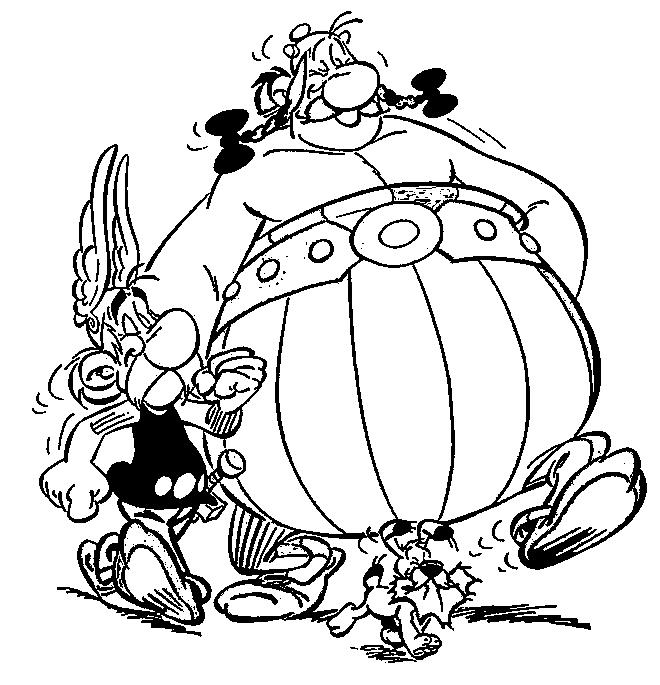 Asterix si obelix de colorat p02