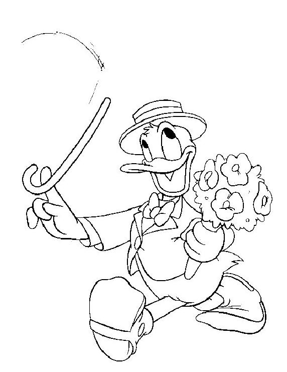 Donald duck de colorat p02