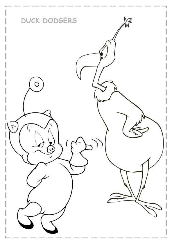 Duck dodgers de colorat p06
