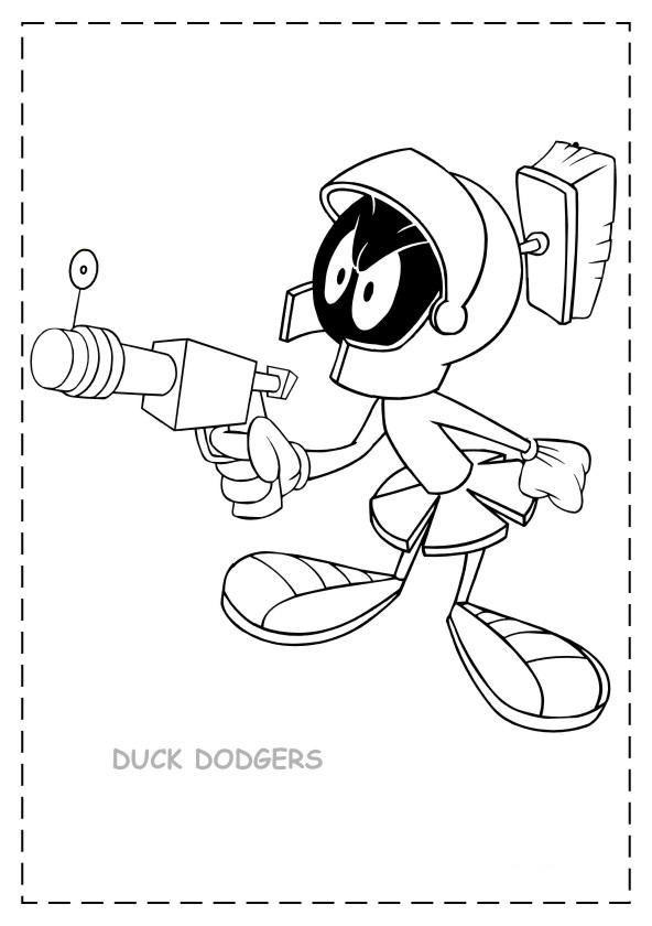 Duck dodgers de colorat p08
