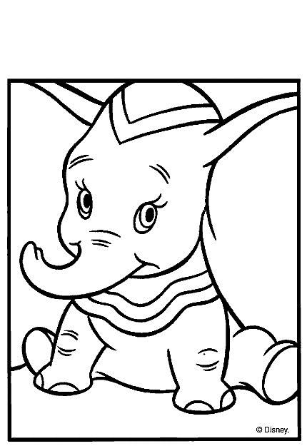 Dumbo de colorat p02