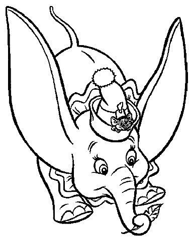 Dumbo de colorat p07