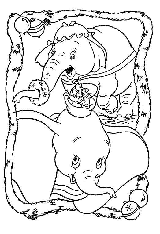 Dumbo de colorat p09