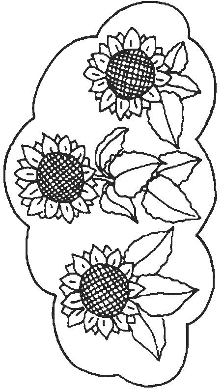 Floarea soarelui de colorat p06