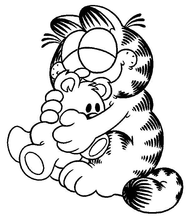 Garfield de colorat p15