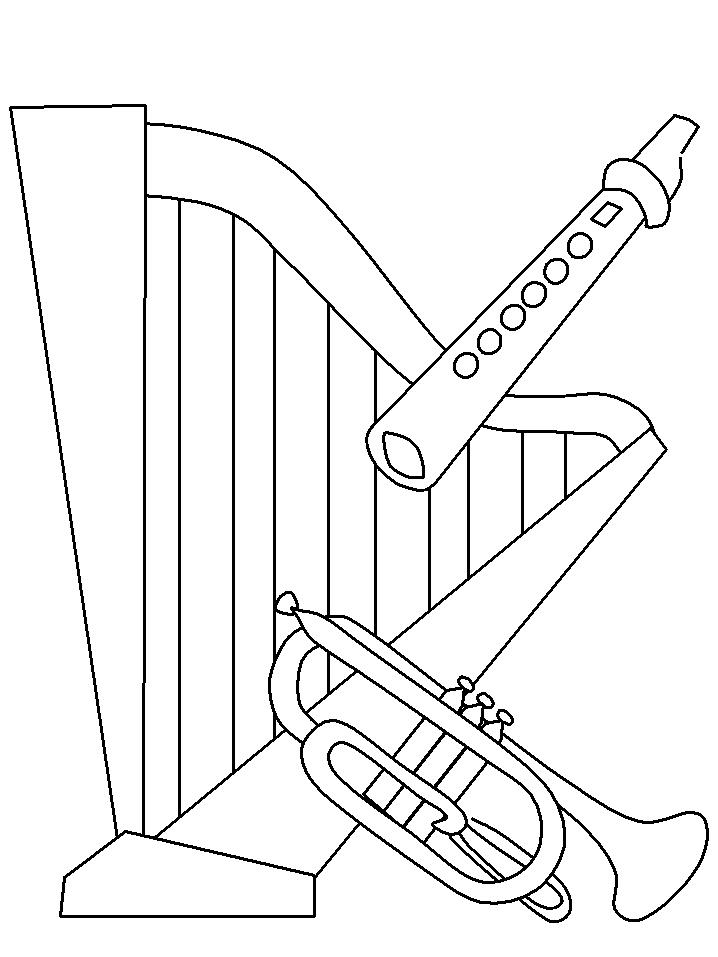 Instrumente muzicale de colorat p44