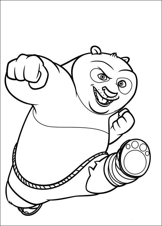 Kung fu panda de colorat p08