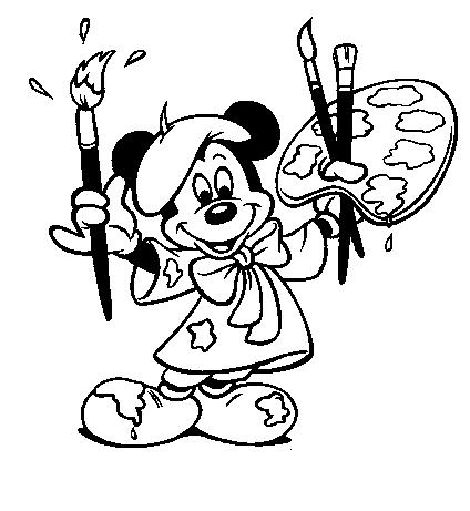 Mickey mouse de colorat p09