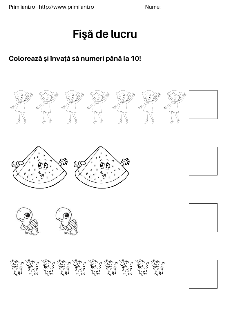 Numara pana la 10 p22