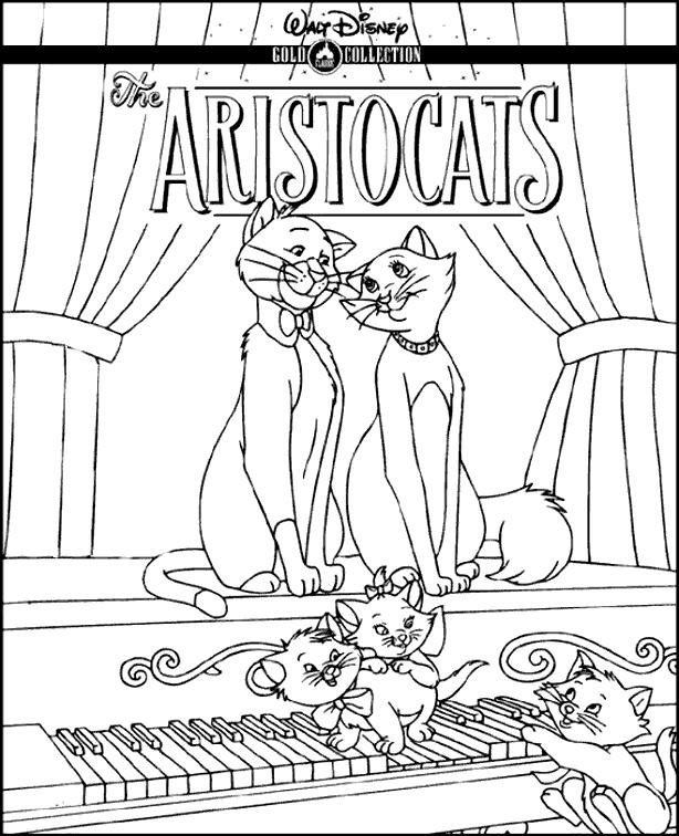 Pisicile aristocrate de colorat p05