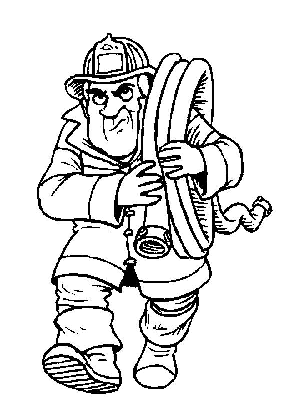 Pompieri de colorat p09