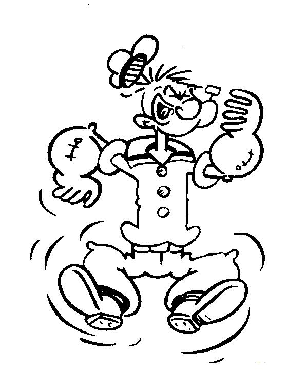 Popeye marinarul de colorat p18