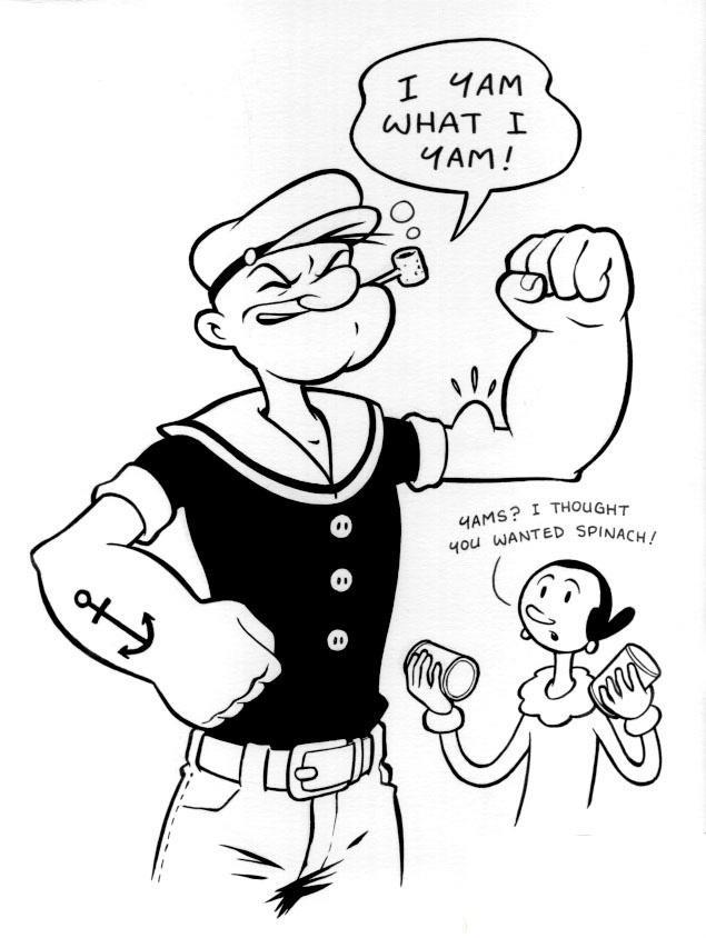 Popeye marinarul de colorat p27