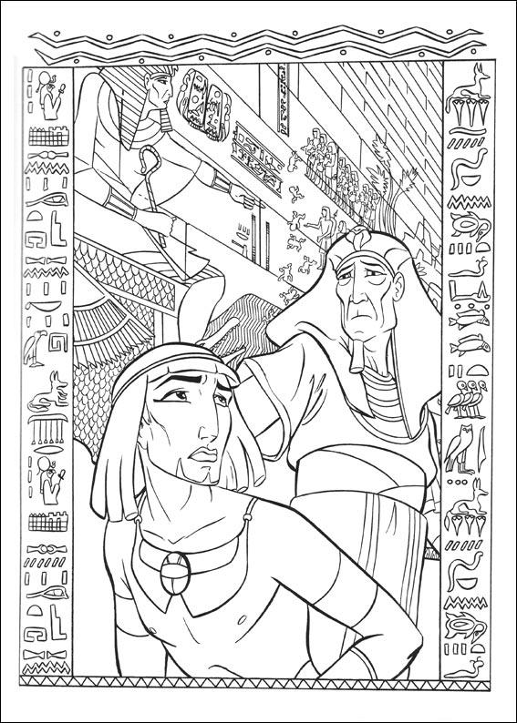 Printul egiptului de colorat p11
