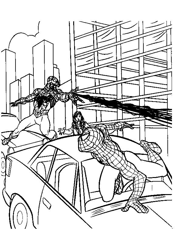 Spiderman de colorat p28