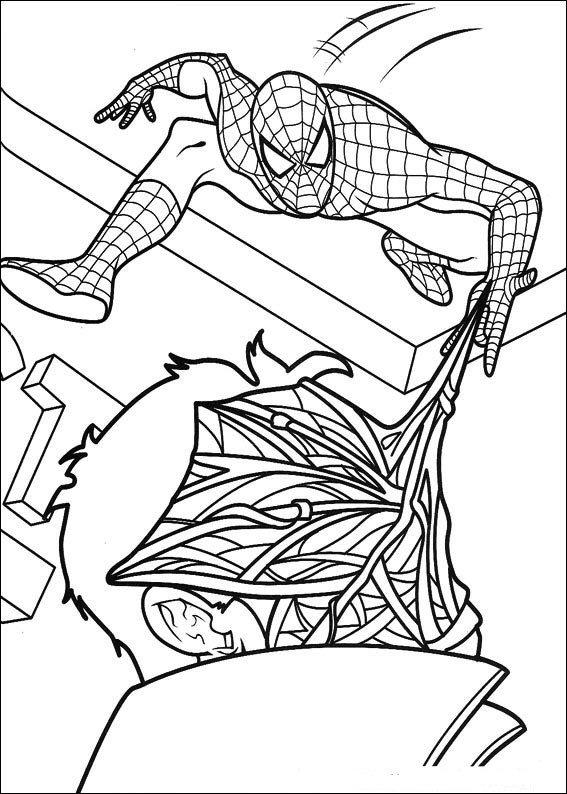 Spiderman de colorat p52
