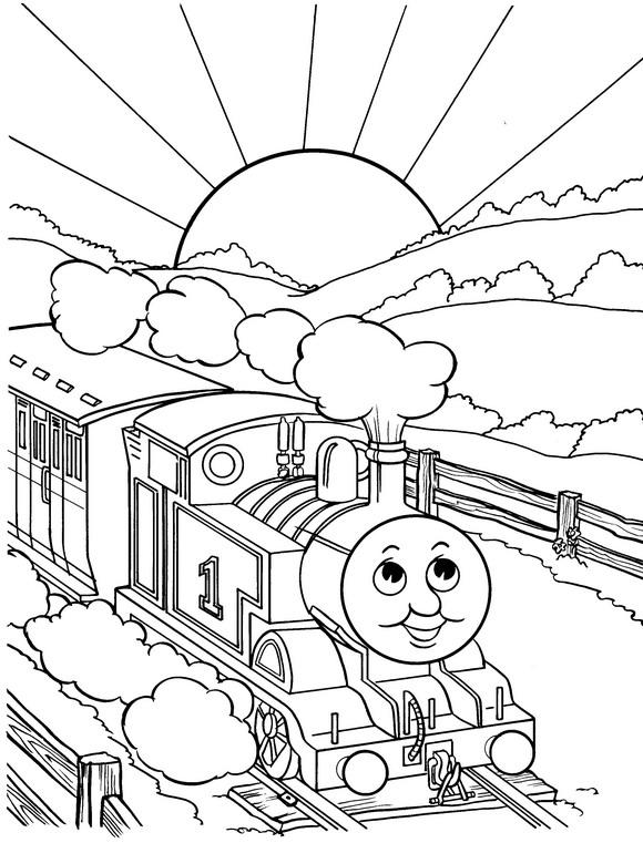 Thomas the train de colorat p01