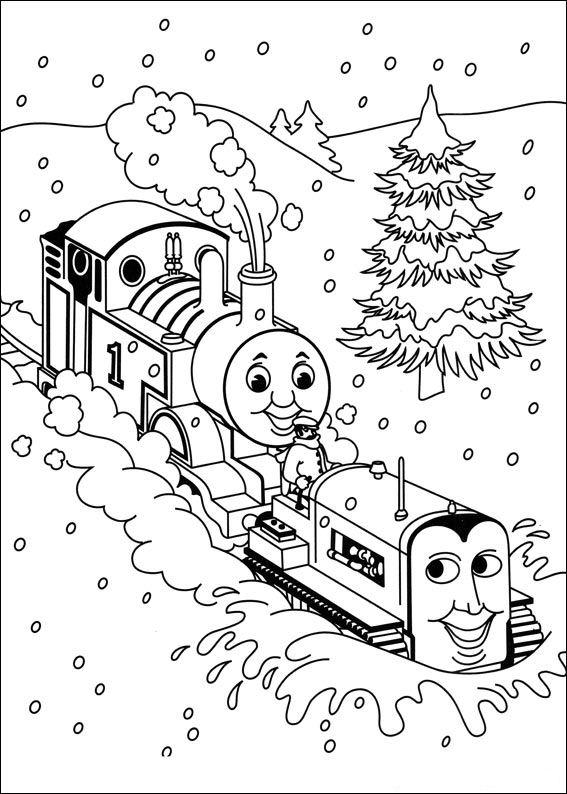 Thomas the train de colorat p16