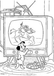 plansa de colorat 101 dalmatieni #2