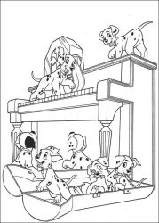 plansa de colorat 101 dalmatieni #6