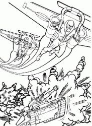 plansa de colorat action man #2