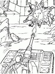 plansa de colorat action man #3