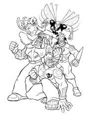 plansa de colorat action man #4