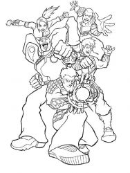 plansa de colorat action man #6