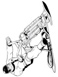 plansa de colorat action man #9