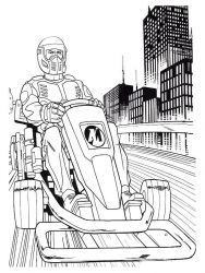 plansa de colorat action man #10