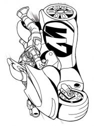 plansa de colorat action man #12