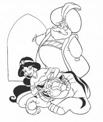 plansa de colorat aladin #11