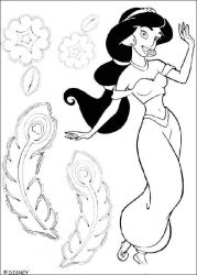 plansa de colorat aladin #21