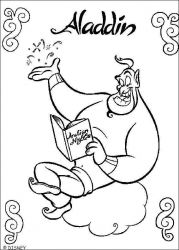 plansa de colorat aladin #4