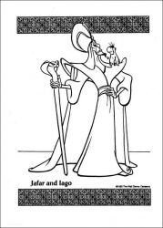 plansa de colorat aladin #9