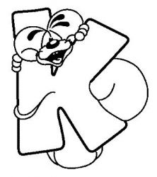 plansa de colorat alfabetul #5