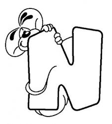 plansa de colorat alfabetul #8