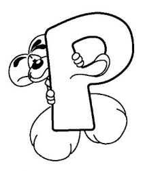 plansa de colorat alfabetul #10