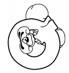 plansa de colorat alfabetul #11