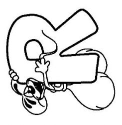 plansa de colorat alfabetul #12