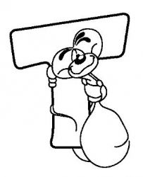 plansa de colorat alfabetul #14