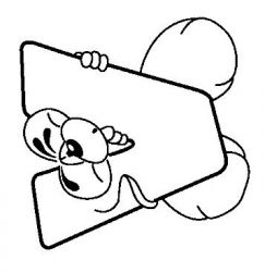 plansa de colorat alfabetul #16