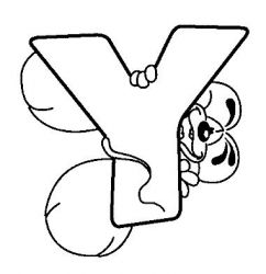 plansa de colorat alfabetul #18