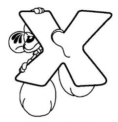 plansa de colorat alfabetul #20