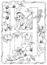 plansa de colorat alfabetul #7