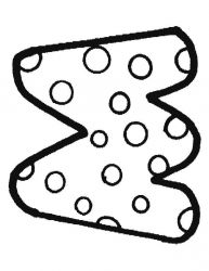 plansa de colorat alfabetul #13